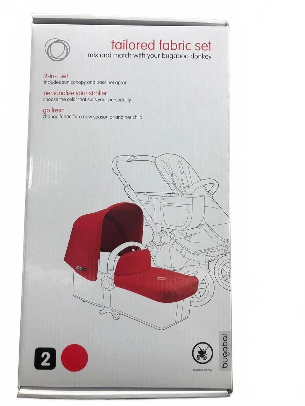 NEW IN BOX Bugaboo Donkey Tailored Fabric Set  - Red